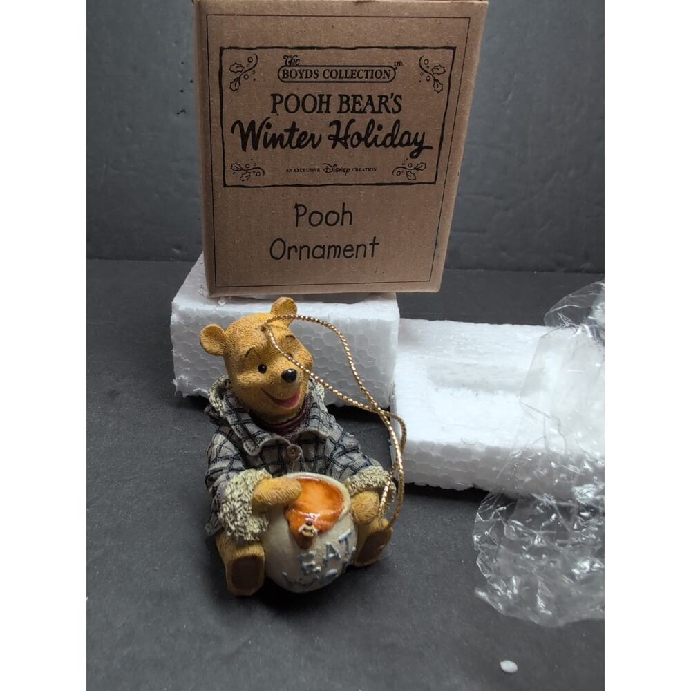 Boyds Disney Winnie The Pooh Winter‎ Holiday Ornament New Open Box